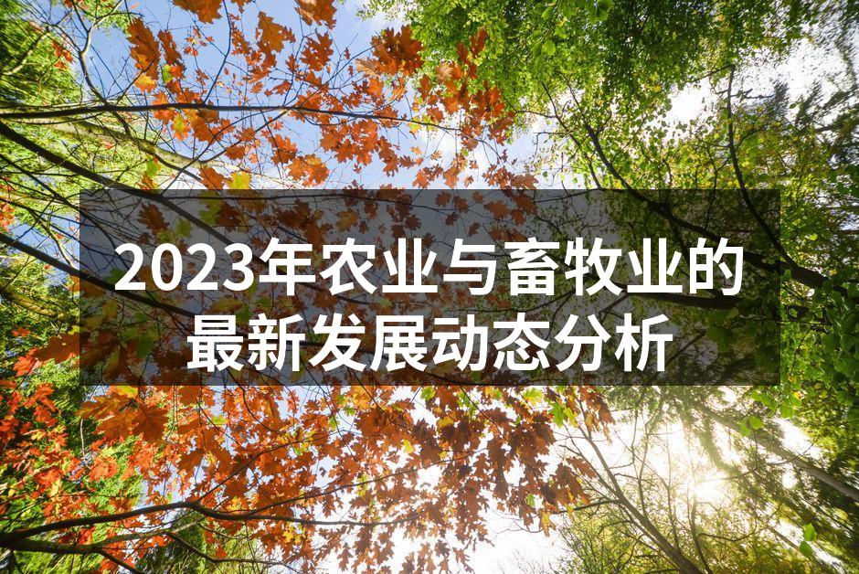 2023年农业与畜牧业的最新发展动态分析